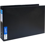 PVC BINDER WITH SPINE LABEL POCKET A3 65MM 3D LANDSCAPE  BLACK 