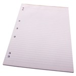 QUILL SUPER BANK RULED PAD 7 HOLE PUNCHED 60GSM 90 LEAF A4 WHITE
