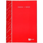 QUILL BX10405 HARDCOVER INDEX BOOK 160 PAGE 70GSM A5 RED
