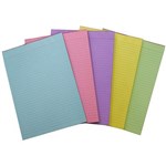 QUILL 01356 COLOURED BOND PAD RULED 70 LEAF A4 ASSORTED PACK 5