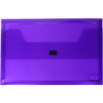 FOLDERMATE 28650 POP GEAR DOCUMENT WALLET PP HOOK AND LOOP CLOSURE FOOLSCAP PURPLE