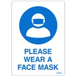 DURUS SELF ADHESIVE DECAL WEAR FACE MASK 105 X 148MM BLUEWHITE PACK 2