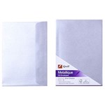 QUILL 06618 METALLIQUE ENVELOPES C6 SILVER SHADOW PACK 10