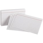 QUILL RULED SYSTEM CARDS 210GSM 152 X 102MM WHITE PACK 100