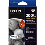 EPSON T2011 200XL HIGH YIELD INK CARTRIDGE BLACK PK2