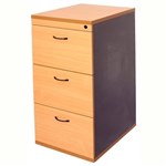 RAPID WORKER FILING CABINET 3 DRAWERS LOCKABLE 465 X 600 X 998MM BEECHIRONSTONE