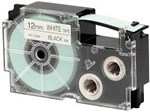 CASIO EZ LABEL TAPE 12MM XR12X BLACK ON CLEAR