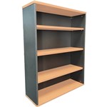 RAPID WORKER CBC12BI BOOKCASE 3 SHELF 900 X 315 X 1200MM BEECHIRONSTONE