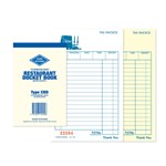 ZIONS CBD RESTAURANT DOCKET BOOK DUPLICATE