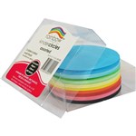 RAINBOW CC120 PREMIUM MATT PAPER CIRCLES 80GSM 2 SIDED 120MM 500 SHEETS PER PVC BOX ASSORTED