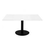 RAPIDLINE ESTILO SQUARE COFFEE TABLE 540MM DIA NATURAL WHITE AND BLACK BASE
