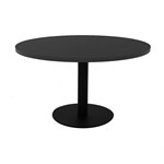 RAPIDLINE ESTILO COFFEE TABLE 900MM DIA BLACK AND BLACK BASE