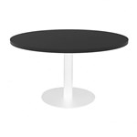 RAPIDLINE ESTILO COFFEE TABLE 900MM DIA BLACK AND WHITE BASE