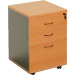 RAPID WORKER CMP2D1FCI MOBILE PEDESTAL 3 DRAWERS LOCKABLE 690 X 465 X 447MM CHERRYIRONSTONE