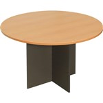 RAPID WORKER CRM12B ROUND MEETING TABLE 1200MM BEECHIRONSTONE