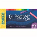 ZART BASICS OIL PASTELS COOLWARM ASSORTED PACK 48