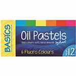ZART BASICS OIL PASTELS FLUORO ASSORTED PACK 12