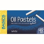ZART BASICS OIL PASTELS WHITE PACK 48