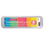 ZART PRIMECOLOURS CREAMY COLOURS WATERCOLOUR PAINT FLUORO BOX 6