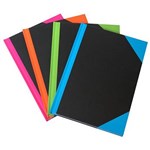 CUMBERLAND 3004 NOTEBOOK BRIGHT COLOURED CORNERS A5 192 PAGE