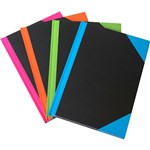 CUMBERLAND 3005 NOTEBOOK BRIGHT COLOURED CORNERS A6 192 PAGE