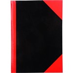 BLACK AND RED NOTEBOOK CASEBOUND RULED GLOSS COVER 200 LEAF A5