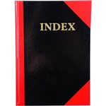 CUMBERLAND 43114 RED AND BLACK GLOSS NOTEBOOK A4 100 LEAF 200 PAGE INDEXED AZ