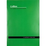 COLLINS 10214 A24 SERIES ANALYSIS BOOK 14 MONEY COLUMN FEINT RULED STAPLED 24 LEAF A4 GREEN