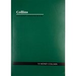 COLLINS A60 SERIES ANALYSIS BOOK 14 MONEY COLUMN FEINT RULED STAPLED 60 LEAF A4 GREEN