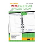 2026 DEBDEN DAYPLANNER DESK EDITION REFILL 2 PAGES PER DAY 216 X 140MM WHITE