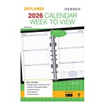DEBDEN DK1700 DESK DAYPLANNER REFILL 7 RING 216X140MM WEEK TO VIEW