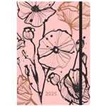 COLLINS ABSTRACT BOTANICALS DIARY WEEK TO VIEW A5 RECYCLED PINK