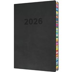 COLLINS RAINBOW EDGE ED151U96 DIARY DAY TO PAGE A5 CHARCOAL