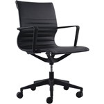 BURO DIABLO CHAIR WITH ARMS BLACK FRAME BLACK PU3 UPHOLSTERY