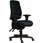 ERGOSELECT SPARK ERGONOMIC CHAIR HIGH BACK 3 LEVER SEAT SLIDE BLACK NYLON BASE ADJUSTABLE ARMS NAVY
