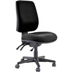 BURO ROMA TASK CHAIR HIGH BACK 3LEVER JETT FABRIC BLACK