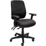 BURO 717A63 ROMA 3 LEVER HIGH BACK CHAIR WITH ARMS JETT BLACK