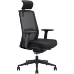 JIRRA CHAIR HIGH MESH BACK ARMS HEADREST BLACK