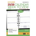 20252026 DEBDEN DK1760 DESK DAYPLANNER REFILL 7 RING 216X140MM FINANCIAL WEEKLY DATED 2425