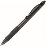 PILOT G2 RETRACT GEL ROLLERBALL STYLUS PEN GREY BARREL BLACK INK