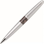 PILOT MR2 BALLPOINT PEN MEDIUM BLACK INK SILVER PYTHON MOTIF BARREL
