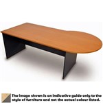 OXLEY P END DESK 2100 X 1050 X 730MM BEECHIRONSTONE