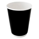 CAPRI CHC0680 DOUBLE WALL COFFEE CUP 8OZ 237ML BLACK BX500
