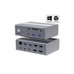 COMSOL USBC DUAL MONITO 16 PORT DOCKING STATION GREY