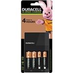 DURACELL CEF14 BATTERY CHARGER ALLINONE INCLUDES 2 X AA 1300MAH AND 2 X AAA 750MAH CELL BATTERIES