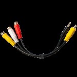 LINDY 35649 AV ADAPTER CABLE 3 RCA FEMALE 35MM BLACK