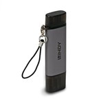 LINDY 43335 USB TYPEC AND TYPEA SD CARD READER GREY