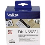 BROTHER DKN55224 CONTINUOUS NONADHESIVE PAPER ROLL 54MM BLACK ON WHITE