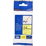 BROTHER TZEFX651 FLEXIBLE LABELLING TAPE 24MM BLACK ON YELLOW
