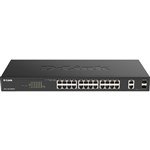 DLINK DGS110026MPV2 26PORT GIGABIT SMART MANAGED POE SWITCH WITH 24 POE PORTS AND 2 SFP COMBO PORTS 370W POE BUDGET
